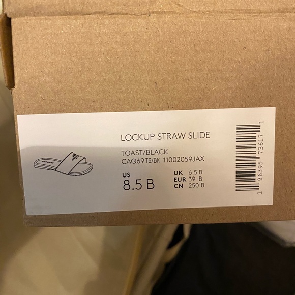 Coach Women's Black and Tan Woven Sandals - Picture 3 of 4